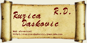 Ružica Dašković vizit kartica